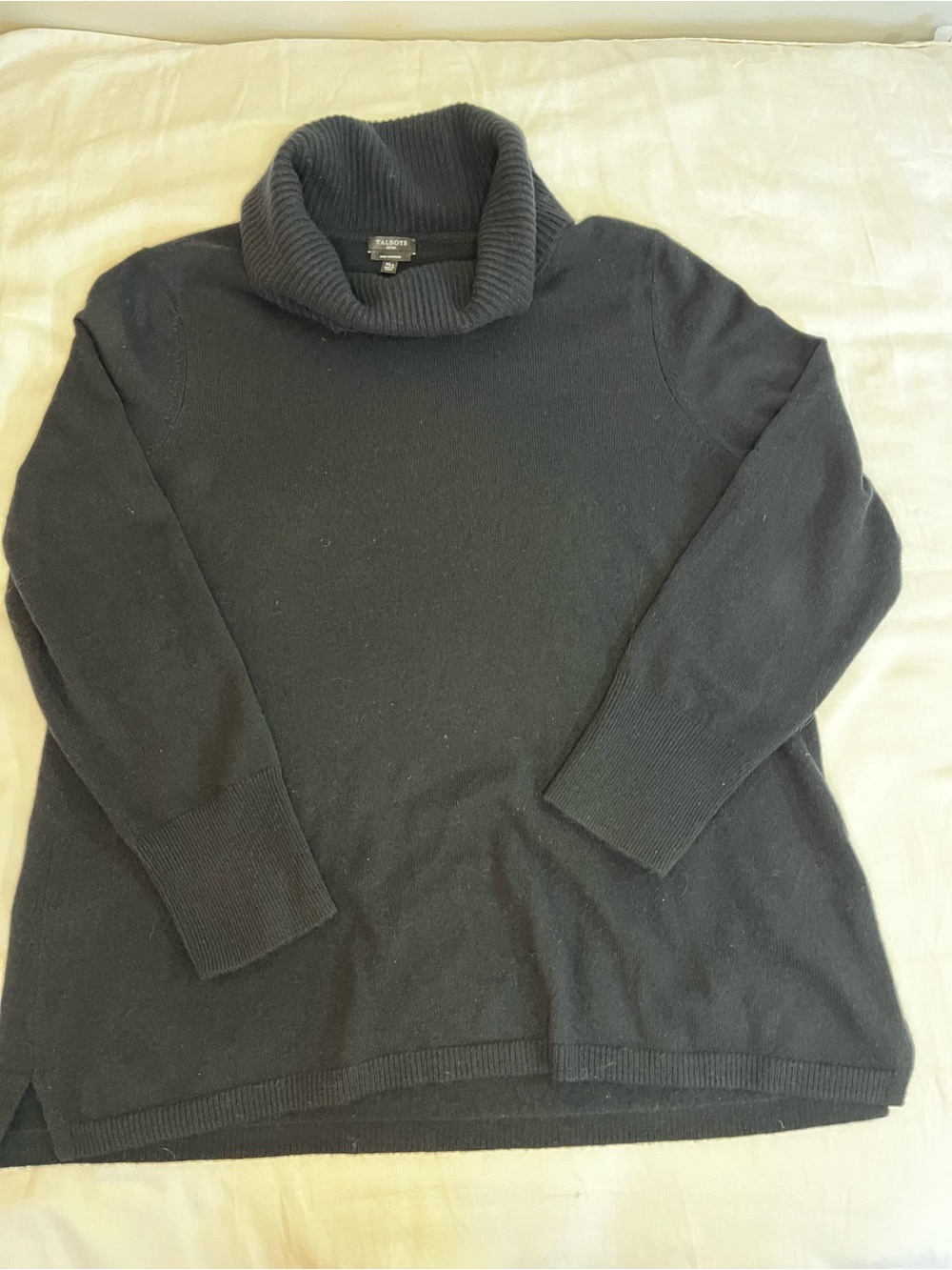 Talbots 100% Cashmere Black Turtleneck Sweater - Women XL Petite